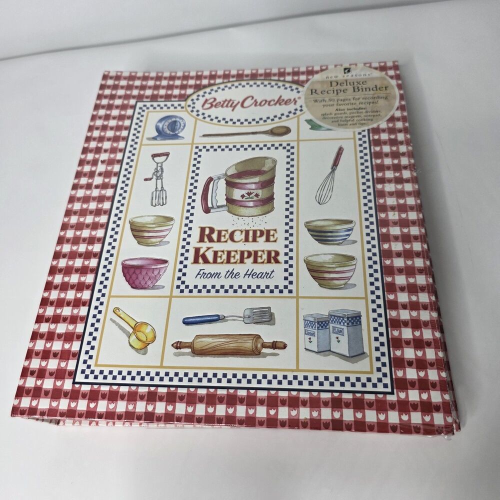 Betty Crocker Recipe Keeper From The Heart Binder Cookbook - NEW SEALED